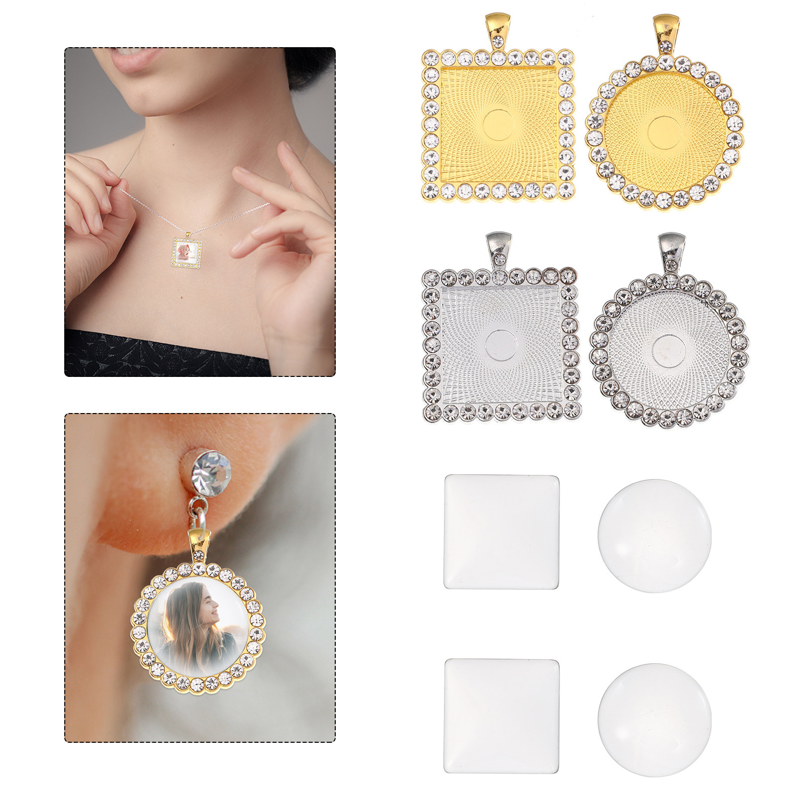 Resin Craft Supplies - 40 Pezzi di Vassoi in Lega