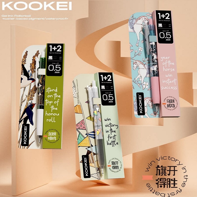 Set di Penne Gel KOOKEI Golden - Pentel Pen Energel recensione e prezzo